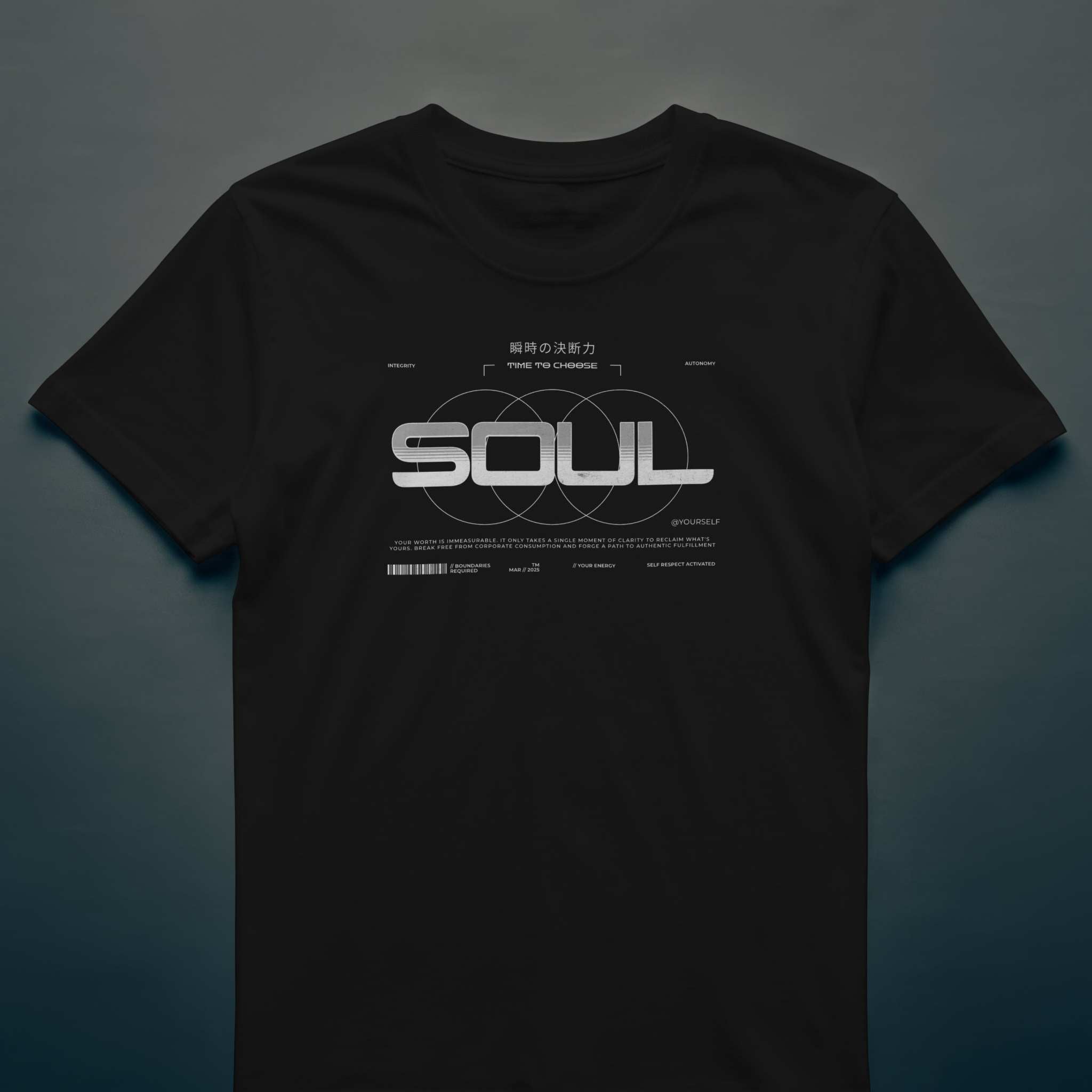 SOUL Premium Unisex T-Shirt | Work Life Balance Mental Health Streetwear | Anti Corporate Burnout Tee