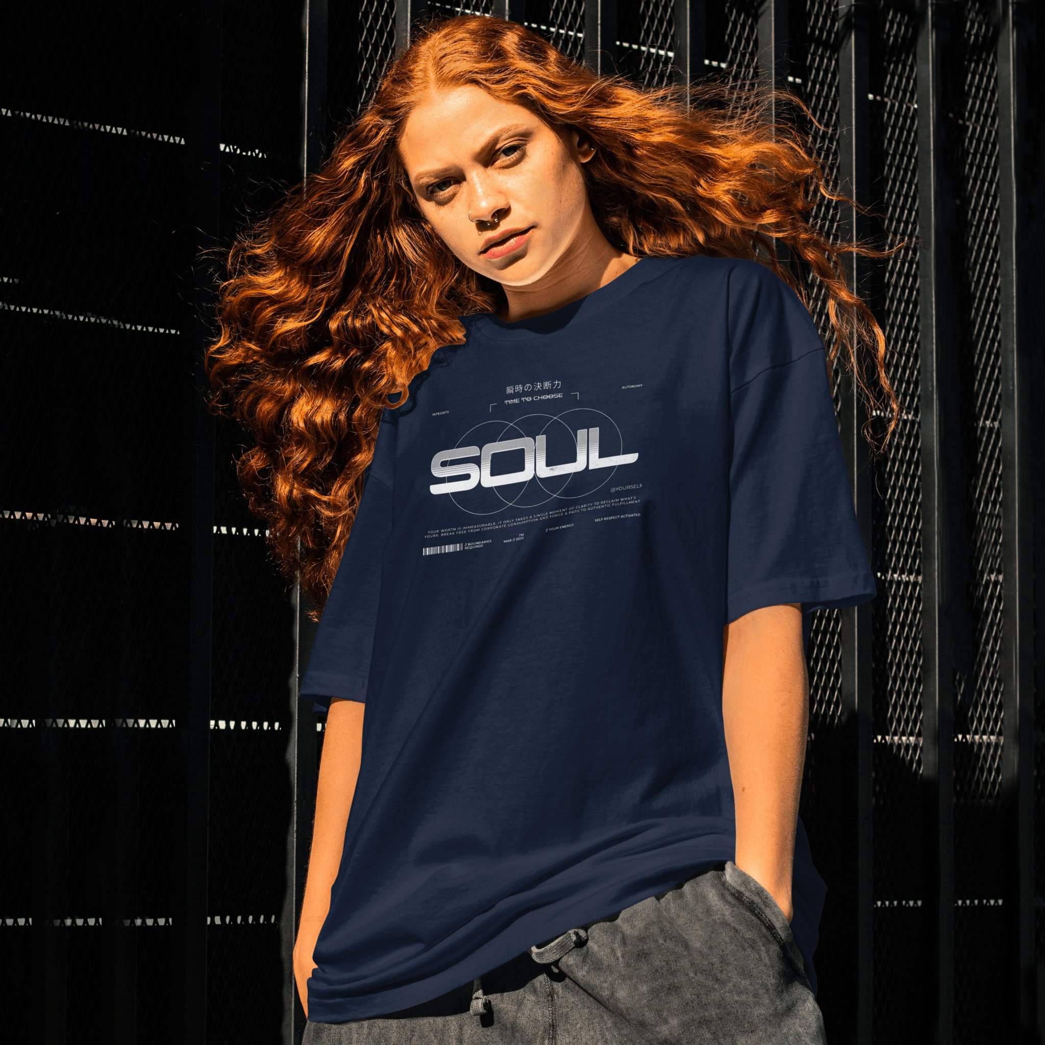 SOUL Premium Unisex T-Shirt | Work Life Balance Mental Health Streetwear | Anti Corporate Burnout Tee