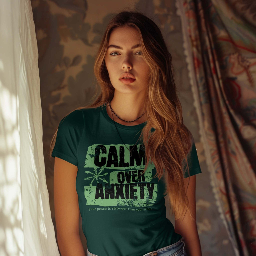 Calm Over Anxiety T-Shirt | Unisex Organic Cotton Mental Health Awareness T-shirt