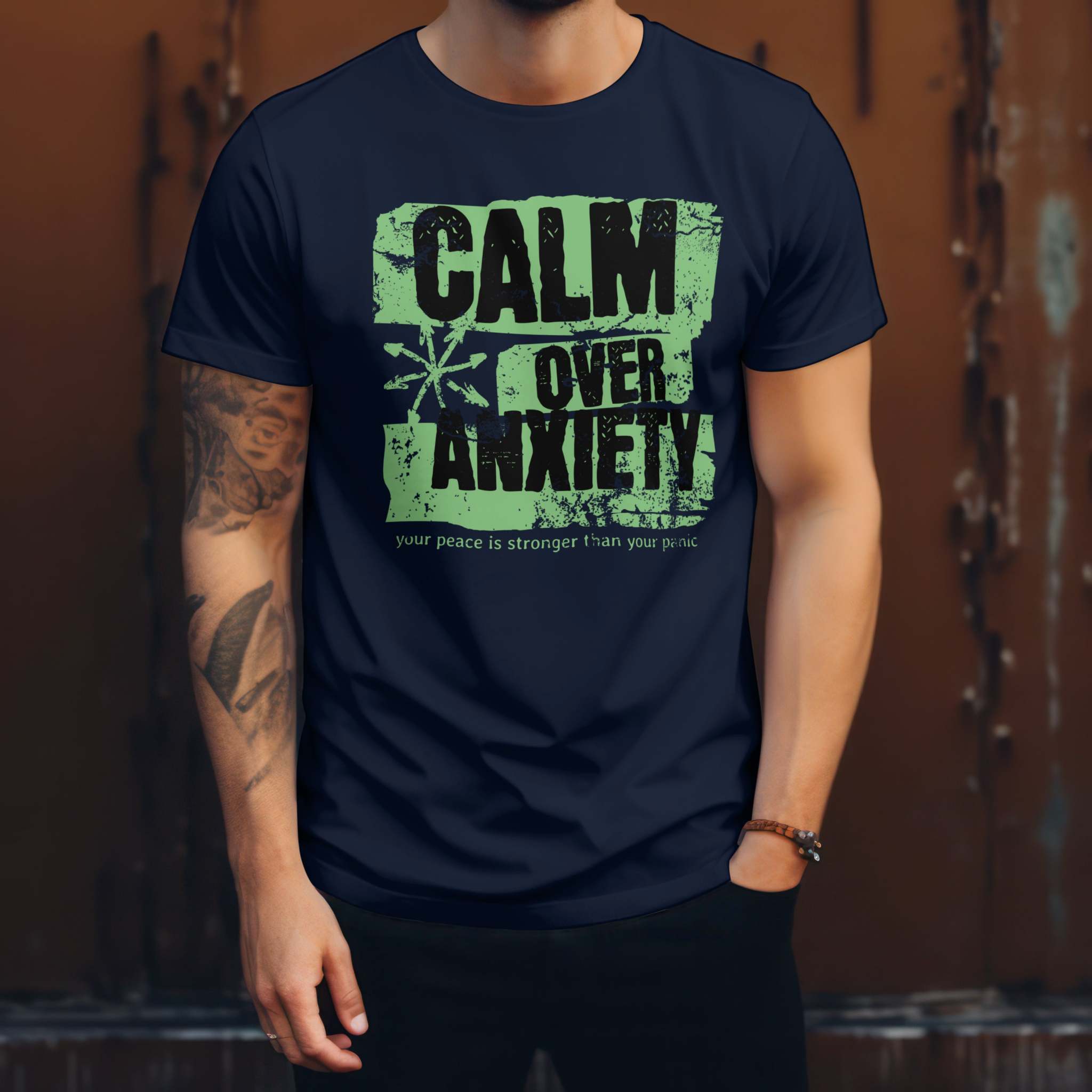 Calm Over Anxiety T-Shirt | Unisex Organic Cotton Mental Health Awareness T-shirt
