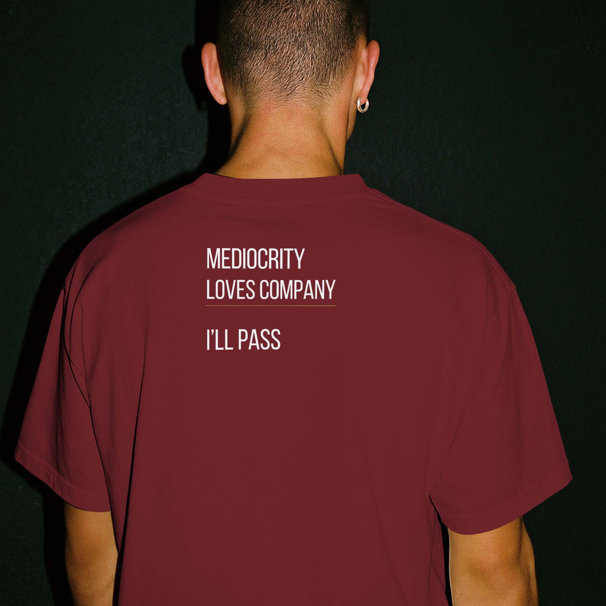 Mediocrity Loves Company | Unisex Organic Cotton Mental Health Statement T-Shirt