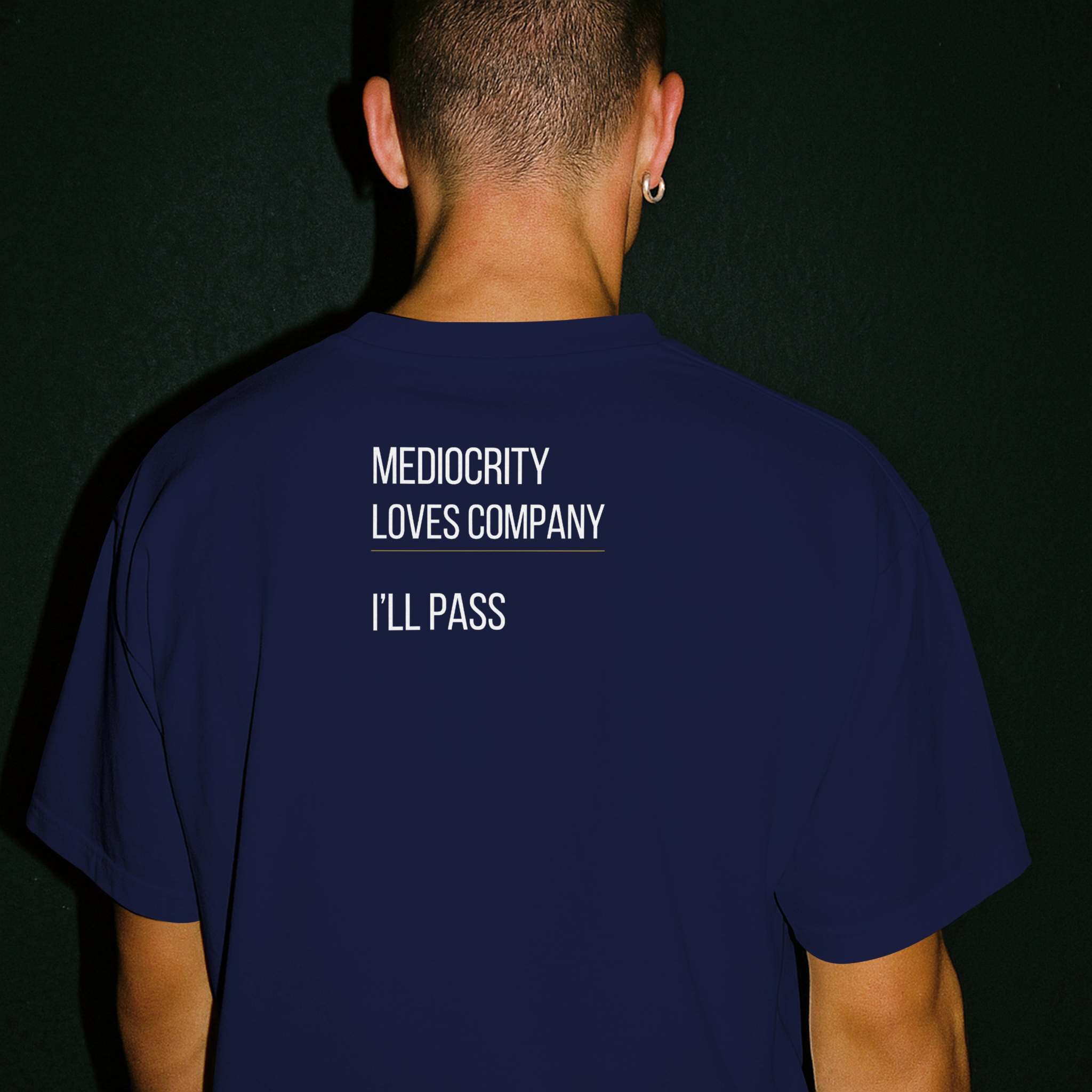 Mediocrity Loves Company | Unisex Organic Cotton Mental Health Statement T-Shirt