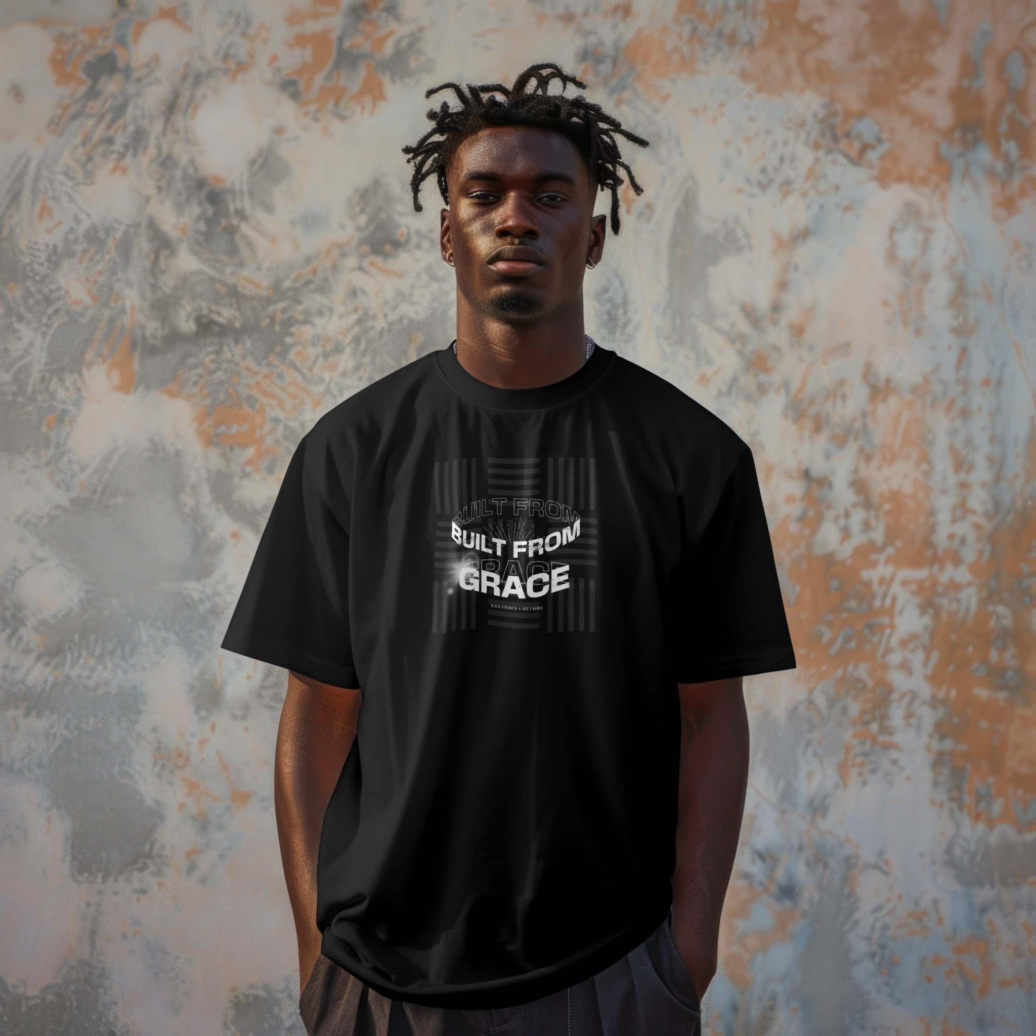 Ultra Cotton Unisex Crewneck T-shirt | Built From Grace | Black Mental Health Awareness T-Shirt